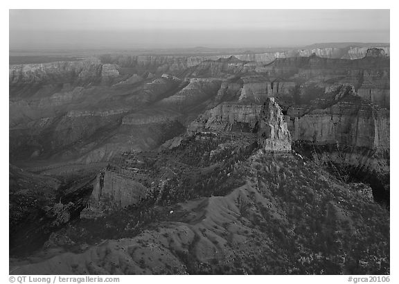 Mount Hayden from Point Imperial, sunset. Grand Canyon National Park, Arizona, USA.