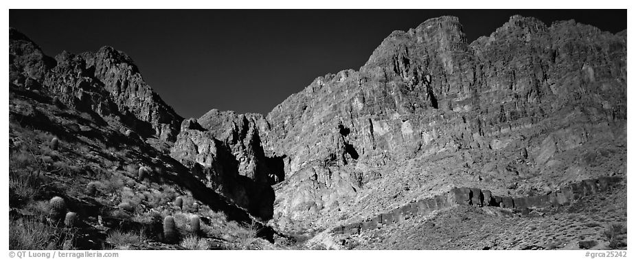 Towering cliffs. Grand Canyon National Park (black and white)