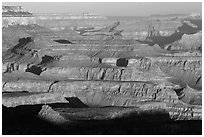 Ridges, Moran Point. Grand Canyon National Park ( black and white)