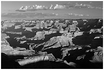 View from Moran Point, morning. Grand Canyon National Park ( black and white)