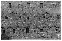 Hopi House back wall. Grand Canyon National Park, Arizona, USA. (black and white)