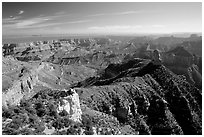 View from Point Imperial, morning. Grand Canyon National Park, Arizona, USA. (black and white)
