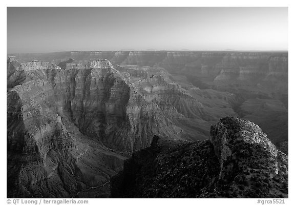 View from Point Sublime, dusk. Grand Canyon National Park, Arizona, USA.