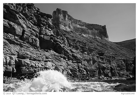 Wave in Marble Canyon. Grand Canyon National Park (black and white)