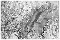 Alcove with salt stalagtites. Grand Canyon National Park ( black and white)