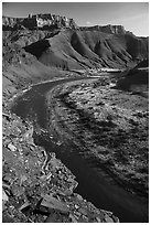 Unkar rapids. Grand Canyon National Park ( black and white)