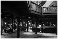 Reception area, El Tovar. Grand Canyon National Park ( black and white)