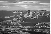 Mollies Nipple and Price Point. Grand Canyon National Park ( black and white)