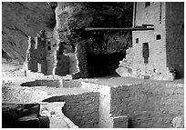 Long bean in Balcony House. Mesa Verde National Park ( black and white)