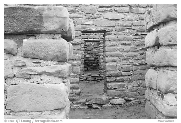 Doorways in Far View House. Mesa Verde National Park, Colorado, USA.