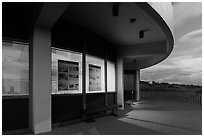 Far View visitor center at dusk. Mesa Verde National Park ( black and white)