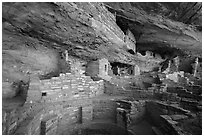 Mug House, Wetherill Mesa. Mesa Verde National Park ( black and white)