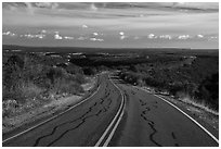 Wetherill Mesa Road. Mesa Verde National Park ( black and white)