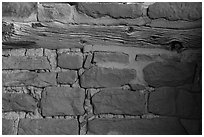 Masonery detail, Square Tower House. Mesa Verde National Park ( black and white)