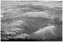 Painted Desert, morning. Petrified Forest National Park, Arizona, USA. (black and white)