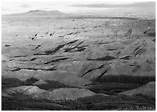 Painted Desert, early morning. Petrified Forest National Park ( black and white)