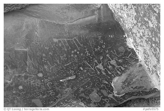 Petroglyphs on Newspaper Rock. Petrified Forest National Park, Arizona, USA.