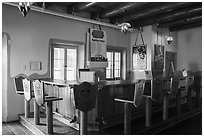 Bar inside Painted Desert Inn. Petrified Forest National Park ( black and white)