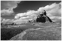 Salomons Throne. Petrified Forest National Park ( black and white)