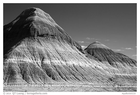 The Tepees. Petrified Forest National Park (black and white)