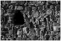 Window and wall, Agate House. Petrified Forest National Park ( black and white)