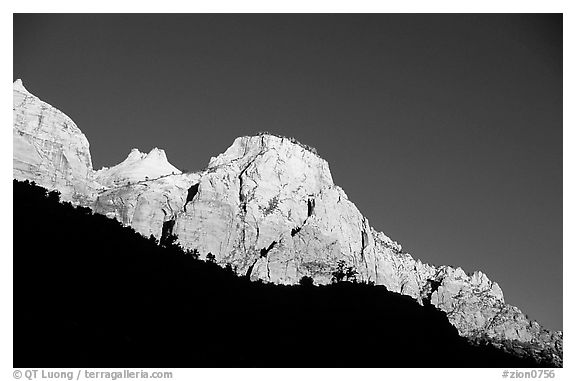 Peaks and shadows. Zion National Park, Utah, USA.