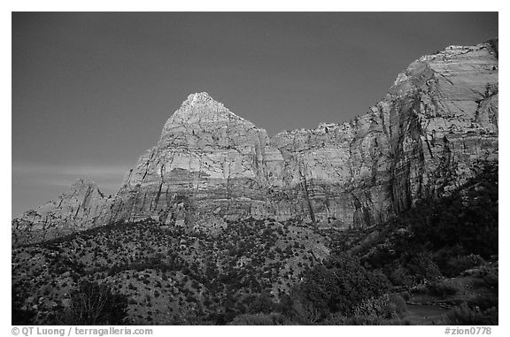 Watchman, sunset. Zion National Park, Utah, USA.