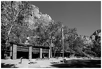 Zion lodge. Zion National Park ( black and white)