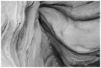 Sandstone ledges, Pine Creek Canyon. Zion National Park ( black and white)