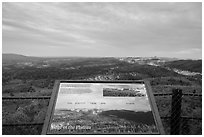 Edge of the Plateau interpretive sign, Lava Point. Zion National Park ( black and white)