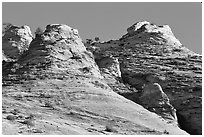 Hoodoos near Canyon View, early morning. Zion National Park, Utah, USA. (black and white)
