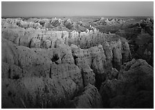 Sheep Mountain table. Badlands National Park ( black and white)