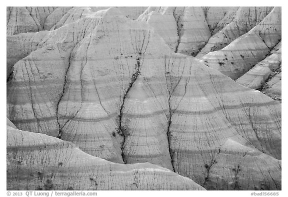 Paleosols fossil soils mixed with Brule Formation. Badlands National Park, South Dakota, USA.