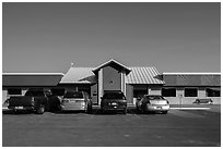 Cedar Pass Lodge. Badlands National Park ( black and white)