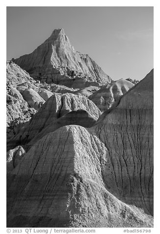 The Castle. Badlands National Park (black and white)