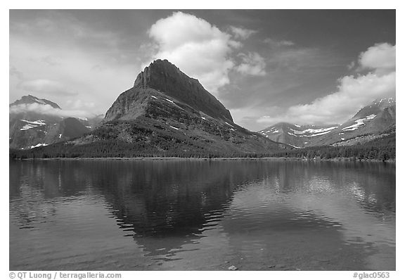 Peak above Swiftcurrent lake. Glacier National Park, Montana, USA.