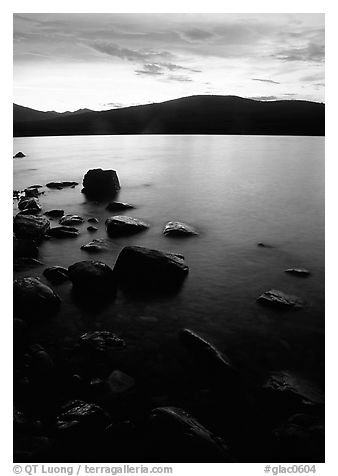 Lake McDonald at sunset. Glacier National Park, Montana, USA.