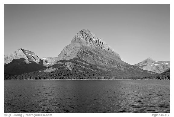 Swiftcurrent Lake, and Grinnell Point, Many Glacier. Glacier National Park, Montana, USA.