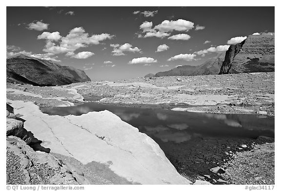 Slabs and pool. Glacier National Park, Montana, USA.