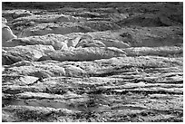 Crevasses on Grinnell Glacier. Glacier National Park ( black and white)