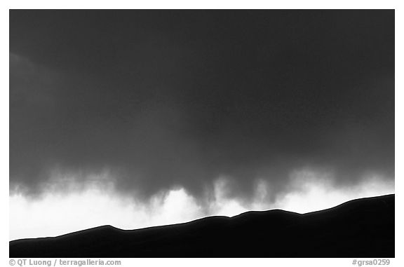 Storm clouds over the Sangre de Christo mountains. Great Sand Dunes National Park, Colorado, USA.