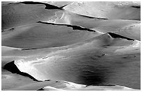 Dune ridges. Great Sand Dunes National Park, Colorado, USA. (black and white)