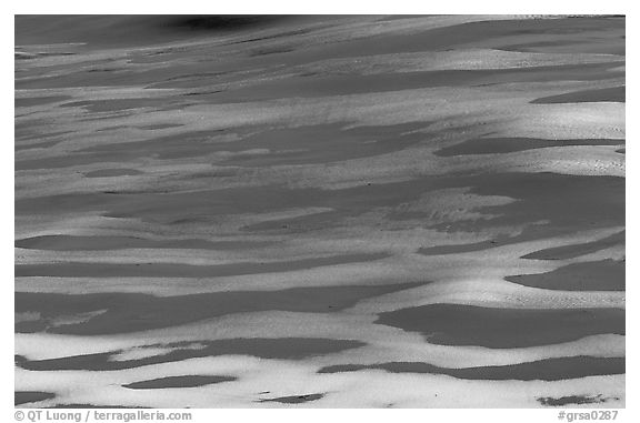 Pattern of snow over dunes. Great Sand Dunes National Park and Preserve (black and white)
