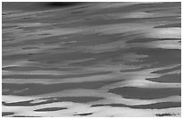 Pattern of snow over dunes. Great Sand Dunes National Park, Colorado, USA. (black and white)