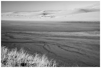 Medano Creek and dunes. Great Sand Dunes National Park and Preserve ( black and white)