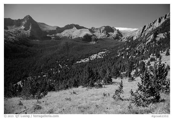 Tijeras Peak, Music Mountain, and Milwaukee Peak. Great Sand Dunes National Park and Preserve (black and white)