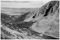 Medano Lakes from above. Great Sand Dunes National Park and Preserve ( black and white)