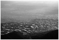 Dunes from above. Great Sand Dunes National Park and Preserve ( black and white)