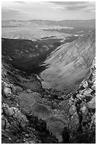 Medano Lakes from Mount Herard. Great Sand Dunes National Park and Preserve ( black and white)