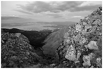 Ridge and Medano Lakes from Mount Herard. Great Sand Dunes National Park and Preserve ( black and white)